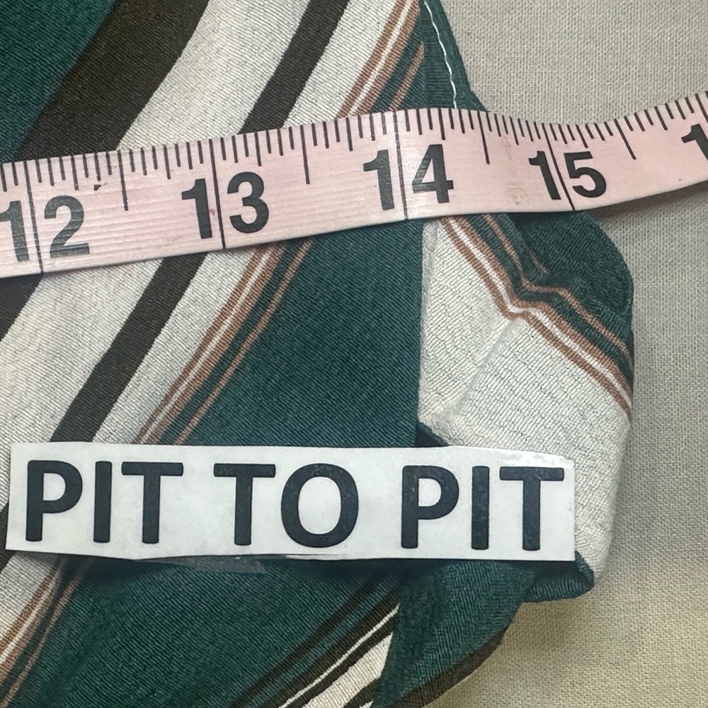 NWOT SIZE M ILLA ILLA Green and white Striped Jumpsuit - Picture 9 of 11